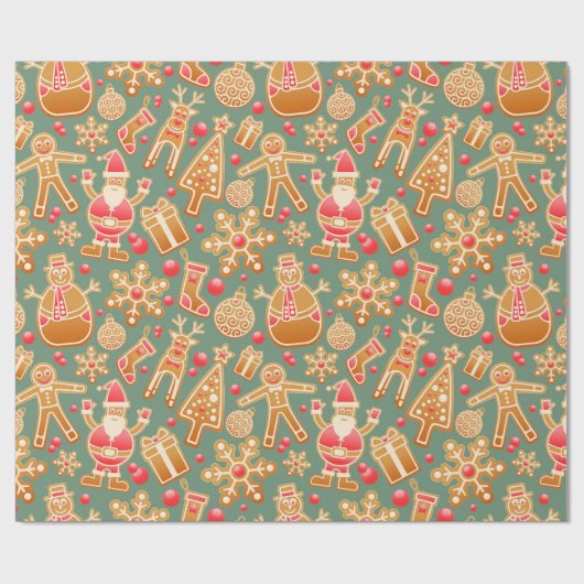 kerstcollage cadeaupapier (Vlak)