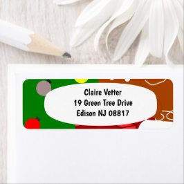 kerstcollage etiket