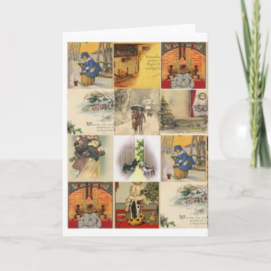 kerstcollage feestdagen kaart (Voorkant)
