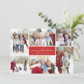 kerstcollage feestdagenkaart (Staand voorkant)