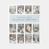Kerstcollage Fleece Deken (Voorkant)