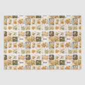 Kerstcollage in goud tissuepapier (Voorkant)