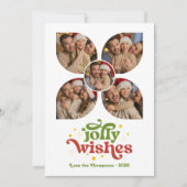 Kerstcollage in retro-stijl uit het midden van de feestdagenkaart (Voorkant)