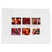 Kerstcollage in rood groot cadeauzakje (Achterkant)