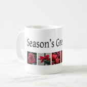 Kerstcollage in rood koffiemok (Voorkant links)