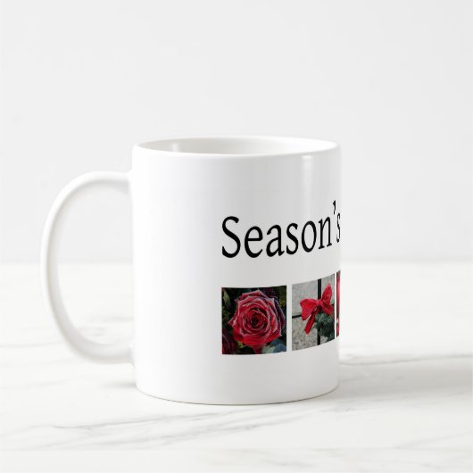 Kerstcollage in rood koffiemok (Links)