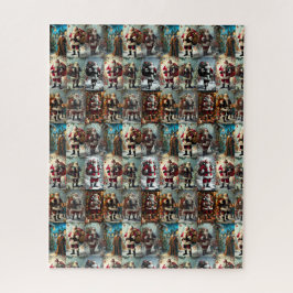 Kerstcollage in vintage stijl | Retro kerstfeest Legpuzzel
