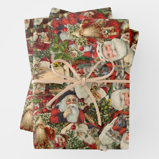 kerstcollage  inpakpapier vel (In situ)