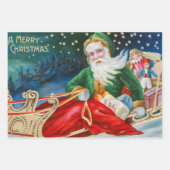KERSTCOLLAGE Inpakpapier Vel Set van 3 (Voorkant 3)