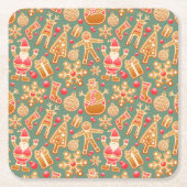 kerstcollage kartonnen onderzetters (Voorkant)