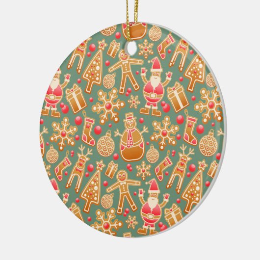 kerstcollage keramisch ornament (Links)