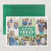 Kerstcollage Kerst Fotokaart Groen Feestdagenkaart (Voorkant / Achterkant)