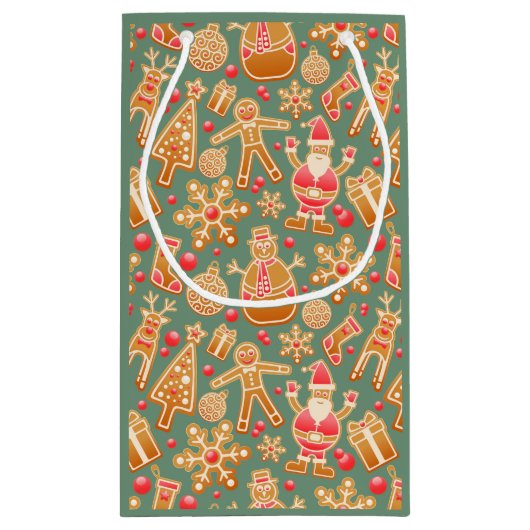 kerstcollage klein cadeauzakje (Achterkant)