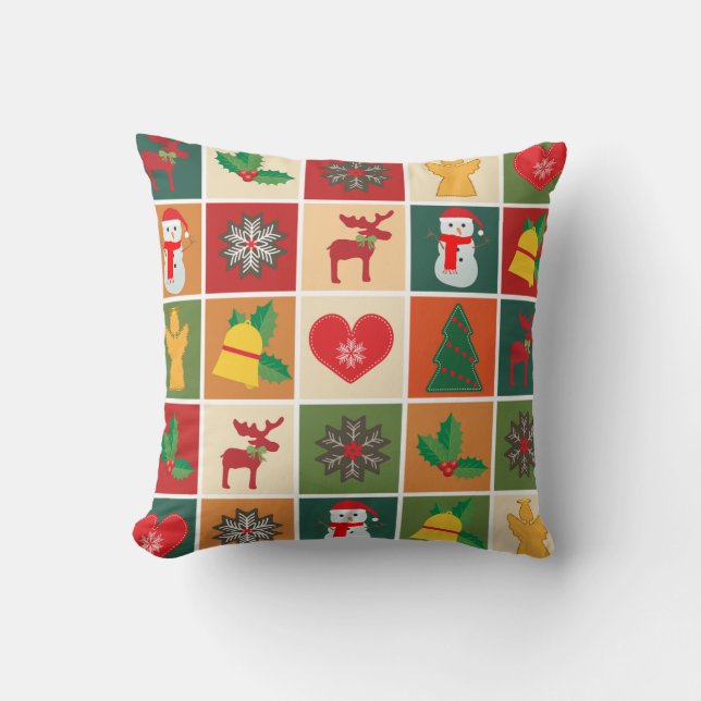 kerstcollage kussen (Voorkant)