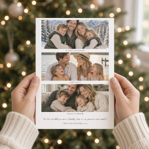 Kerstcollage met drie foto's: Jaaroverzicht Feestdagenkaart