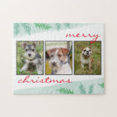 Kerstcollage met huisdier legpuzzel (Horizontaal)