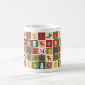 Kerstcollage met monogram koffiemok (Center)