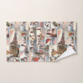  kerstcollage op de winter bad handdoek (Handdoek)