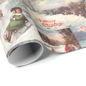  kerstcollage op de winter cadeaupapier (Rol Hoek)