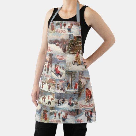  kerstcollage op de winter schort (Insitu)