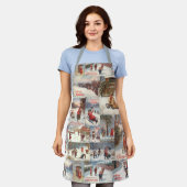 kerstcollage op de winter schort (Gedragen)