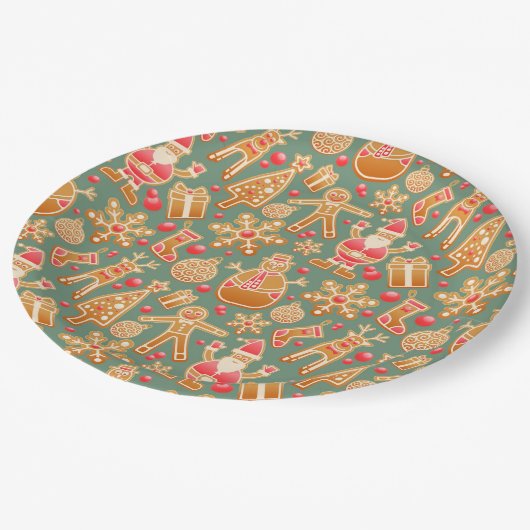 kerstcollage papieren bordje (Gekanteld)