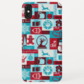 Kerstcollage (rood/blauw) Case-Mate iPhone case (Achterkant)