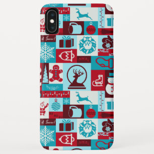 Kerstcollage (rood/blauw) Case-Mate iPhone case