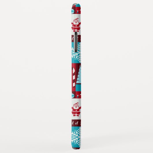 Kerstcollage (rood/blauw) Case-Mate iPhone case (Achterkant/rechts)