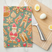 kerstcollage theedoek (Quarter Fold)