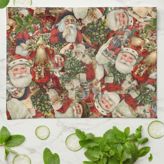 kerstcollage   theedoek (Gevouwen)
