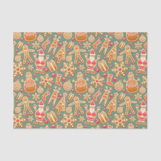 kerstcollage tissuepapier (Voorkant)