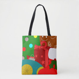 kerstcollage tote bag