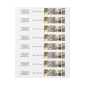 Kerstcollage zwart, wit en goud adreslabel wikkel (Vel)