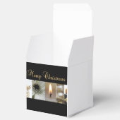 Kerstcollage zwart, wit en goud bedankdoosjes (Geopend)