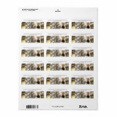 Kerstcollage zwart, wit en goud etiket (Full Sheet)