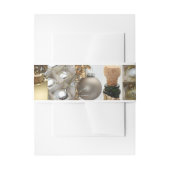 Kerstcollage zwart, wit en goud uitnodigingen wikkel (Voorkant Voorbeeld)