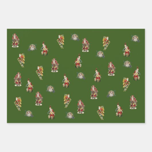 kerstcollages — papierbladen voor het verpakken inpakpapier vel (Voorkant)