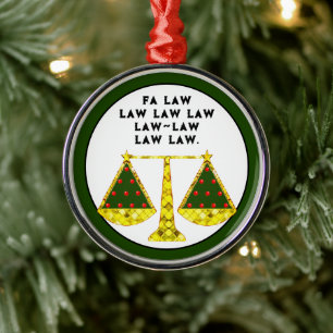 Kerstcollectible voor advocaten metalen ornament