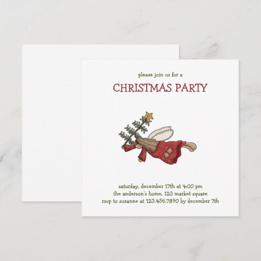 KerstCollectie Angel Kaart (Voorkant / Achterkant)