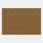 kerstCollectie | Cedar Cognac, Cream, Green Inpakpapier Vel (Voorkant)