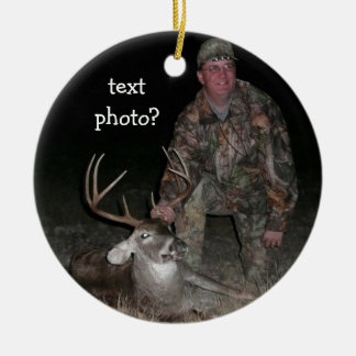 kerstCollectie Deer Hunter Voeg foto toe Keramisch Ornament