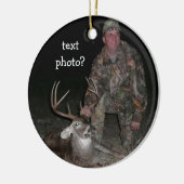 kerstCollectie Deer Hunter Voeg foto toe Keramisch Ornament (Links)