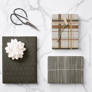 kerstCollectie | Groene cedar, peperstuk, streep Inpakpapier Vel