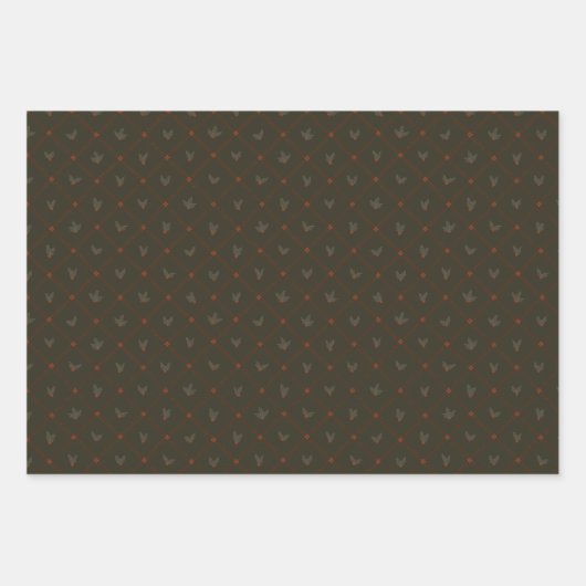 kerstCollectie | Holly, Floral, Stripes Inpakpapier Vel (Voorkant)