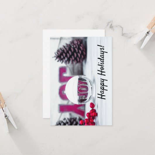 Kerstcollectie Joy Glass Ball Kaart (Voorkant / Achterkant in situ)