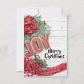 Kerstcollectie 'Joy & Wreath' Kaart (Voorkant)