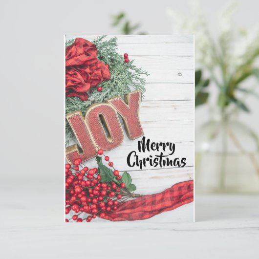 Kerstcollectie 'Joy & Wreath' Kaart (Staand voorkant)