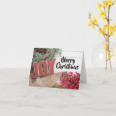 Kerstcollectie 'Joy & Wreath' Kaart (Gele Bloem)