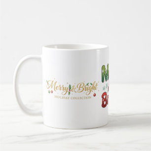 Kerstcollectie Merry & Bright Klassieke Kerstmis Koffiemok